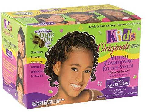 Originals by Africa's Best Kids Natural Conditioning Relaxer System With Scalpguard (Regular Kit) Fortified and Enriched with Our Special Herbal Blend, Protect and Strengthen Your Child’s Hair