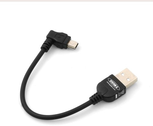System-S 90° gewinkelt Mini USB Winkelstecker Datenkabel Ladekabel 10 cm