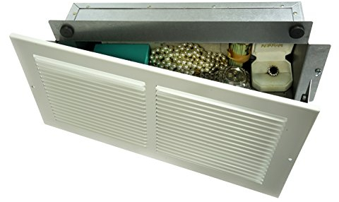 Professional Grade Products Hidden Wall Safe, Hidden as Air Vent in Plain Sight, Secures Jewelry, Valuables, Cash etc. White