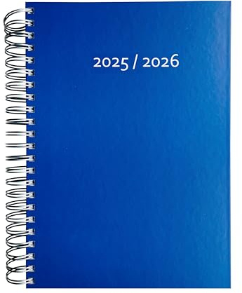 edition cumulus 2025/2026 Dicker Kalender DIN A4 – DUNKELBLAU (blue) - MADE IN GERMANY - Ideal fürs Büro – Spiralbindung – pro Tag eine volle A4 Seite Platz – Aug 25 – Aug 26