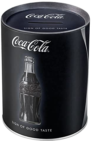 Nostalgic-Art Retro Spardose, 1 l, Coca-Cola – Sign of Good Taste – Geschenk-Idee für Coke-Fans, Original Lizenzprodukt (OLP), Sparschwein aus Metall, Vintage Blech-Sparbüchse