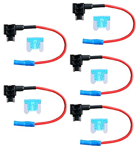 Mintice™ 5 x bilfordon 12 v 24 v bil tilläggskretssäkring ACN kranadapter låg profil bladstil säkringshållare plugg