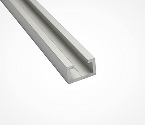 ALUTEC Aluminium C-Profil 14 × 10mm I M6 I 1m I silber eloxiert