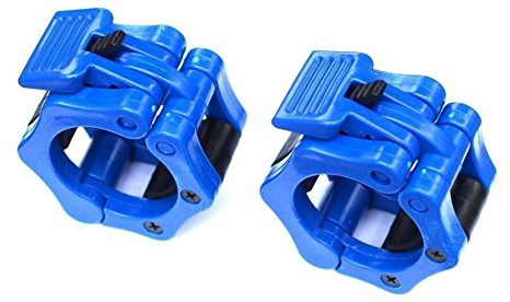 Bestland 25mm/50mm Barbell Halsbänder Hantelverschlüsse Hantelstangen Verschluss Barbell Collar für Olympische Hantel - 1 Paar (Blau, 25mm)