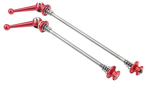 Cierre Rapido Bicicleta Pinchos de Cubo de Rueda de Bicicleta Liberación Rápida de Aleación de Titanio (Color : Rojo)