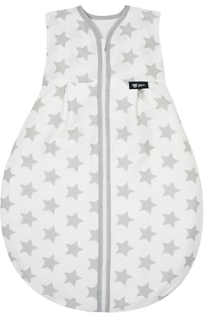 Alvi Kugelschlafsack Molton Sommerschlafsack | Babyschlafsack ärmellos 100% Baumwolle | Unwattierter Außensack | Leichter Baumwoll-Schlafsack