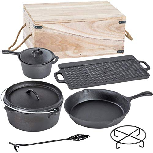 ACTIVA Dutch-Oven-Set, 7-teilig,Topf, Pfanne