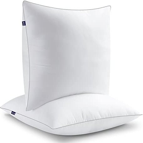 BedStory Kopfkissen 80x80 Anpassbare Faserfüllung, Kissen 2er Set mit Hochwertiger Mikrofarsern Kissenfüllung 1500g x 2, Waschbares und Weiches Bettkissen Schlafkissen SofaKissen Seitenschläferkissen