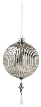 MATHILDE M. Palla in Vetro mercurizzata Grande da Appendere Sfera per Decorazioni Natale Précieuse