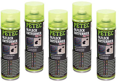 5 x PETEC 500 ml Ölfleckentferner Spray Oil Stain Remover Entfernung Ölflecken