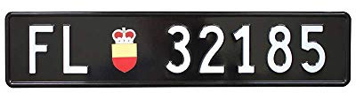 Liechtenstein Custom Personalisiertes Aluminium Nummernschild Europäische EU Liechtenstein Kennzeichen, Schild mit Ihrem Text