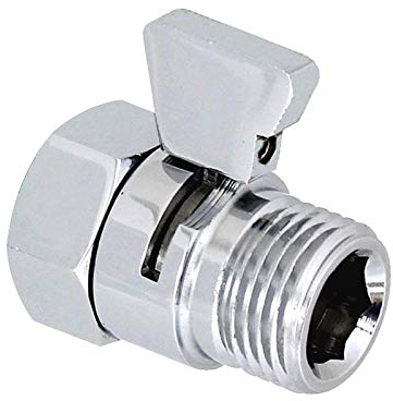 Duscharm Ventil - Messing Absperrventil für Duschkopf, Brause, Küche und Bad - Wassersparventil für Brauseschlauch