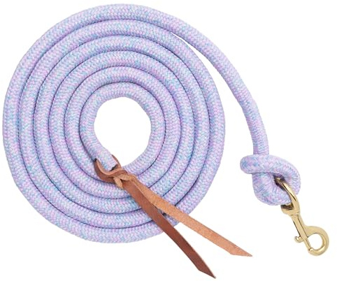 Weaver Leather Cowboyleine aus Polyester mit Druckknopf, 1,6 cm x 3 m, Hellviolett/Hellblau/Hellgrün