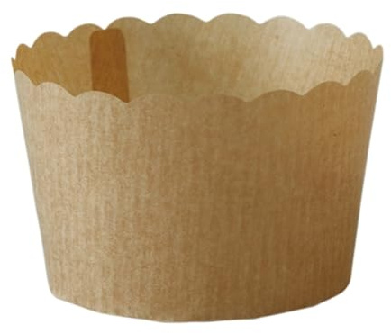 100 Pirottini per Muffin e Cupcake in Carta Antigrasso, Taglia L (Kraft) – PFAS-Free, Stampi in Carta Monouso, Uso Professionale, Eventi, Compleanni, Made in Japan, TEMMASHIKI (PM320-100)