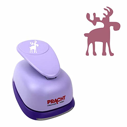 Pracht Creatives Hobby Super-Jumbo Stanzer Elch 65 mm Motivlocher, Papierstanzer