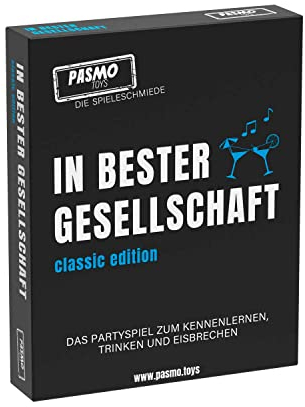 Pasmo Toys - In Bester Gesellschaft Classic Edition-Gesellschaftsspiele -Silvester Trinkspiel Karten zum Spieleabend, Party Kartenspiel JGA Spiel