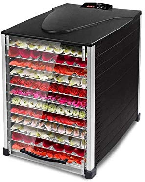 Máquina deshidratadora de alimentos inteligente: temporizador digital ajustable | Control de temperatura | mantener la función caliente | Secadora para Cecina, Hierbas, Carne, Res