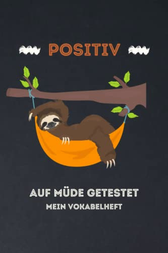 Vokabelheft: A5 3 Spalten 120 Seiten - Schulheft zum Vokabeln üben - Faultier, Witziger Vokabeltrainer