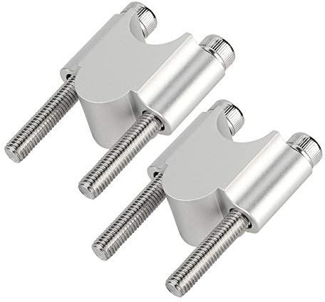 Yosoo Health Gear Riser Universal 7/8 22MM Aluminiumlegering styrstång med lyftklämma för motorcykel med klämmor för motorcykel dirt bike ATV (krom silver)