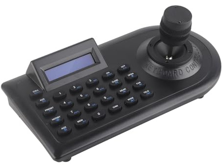 Controller Joystick Telecamera PTZ, Tastiera Controller Telecamera PTZ con Joystick 3D, Schermo LCD, per Telecamere Dome IP PTZ (Spina UE)