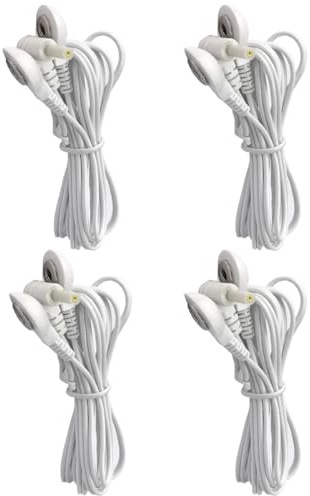 HARPIMER TENS-Kabel Verbindungskabel DC 2,35 mm 2-in-1 Knopf-Tens Ersatz-Elektrodenkabel (4 Stück)