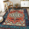 WONGS BEDDING Alfombra bohemia para salón, dormitorio, pelo corto, lavable, suave, antideslizante, diseño vintage