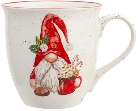 Altom Design Weihnachtsbecher Weihnachtstasse XXL Keramik Becher Weihnachten 630ml (Elfe)