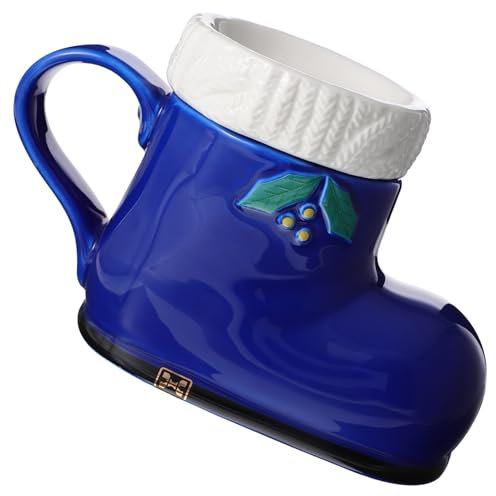 NOLITOY Keramik-kaffeetasse in Form Von Weihnachtsmannstiefeln Multifunktions-wasserbecher Für Festival Mit Hübschem Henkel Und Feiner Verarbeitung