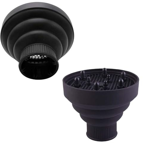 Diffusore Pieghevole in Silicone Portatile Universale per Asciugatura Capelli Ricci con Phon, Diametro Attacco di 4-5cm