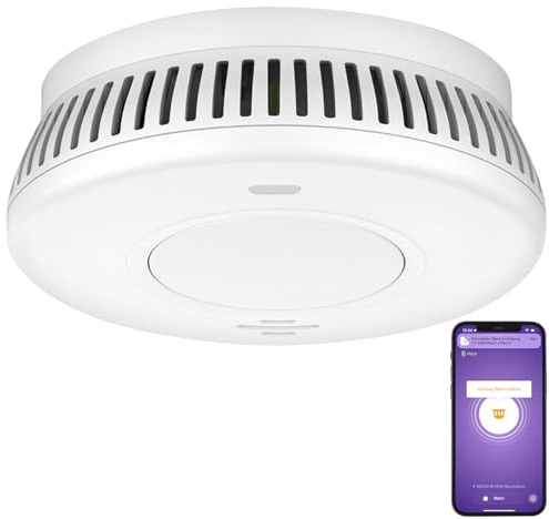 VisorTech Kit détecteur de fumée : détecteur de fumée Wi-FI avec Batterie intégrée de 10 Ans, 85 DB, Application (détecteur de fumée Design WiFi, détecteur d'incendie Pendant 10 Ans)