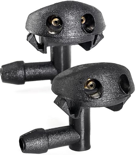 Click&Fit Einstellbare Scheibenwaschanlage Düsen für Opel Corsa Astra 1991-2002, Vectra A B 1988-2002, Omega Combo Calibra - Scheibenwaschdüsen Wassersprüher für 1451182, 2 Stück, Schwarz