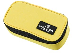 Walker Lifestyle Pencil Box Butter, Federmappe mit geräumigem Hauptfach und doppelseitiger Trennwand mit 20 Stiftfächern, wasser und schmutzabweisend, 21 x 10 x 6 cm