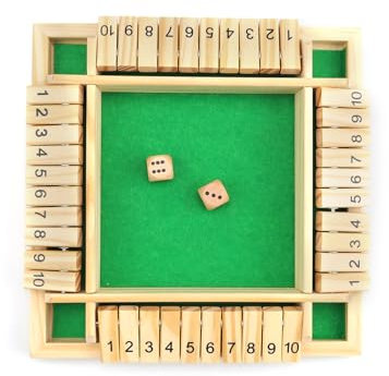 WJUAN Würfelspiele, Hölzern Brettspiel Leicht zu Tragen (214 x 215 x 14MM), Verbessern sie das Denken, Brettspiel Abgerundete Ecken, für Eltern-Kind-Spiele, Bars, KTV, Partys