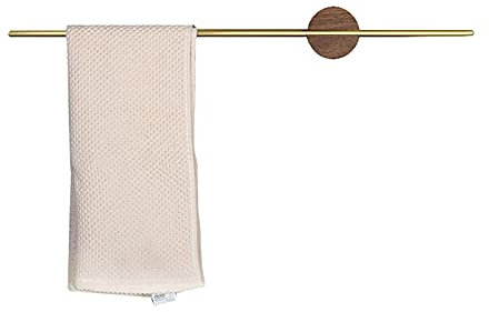 handtuchständer Handtuchhalter aus schwarzem Walnussholz zur Wandmontage rostfreier Wäscheständer aus Messing für Badezimmer-Accessoires zur Aufbewahrung von Handtüchern Waschlappen oder Ges