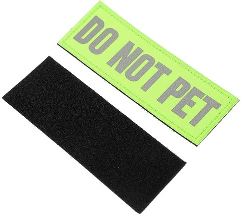 VILLFUL 2 Stück Reflektierende Service Hund Patches Aus Strapazierfähigem Nylon Selbstklebende Aufnäher Für Geschirr Und Weste Nachtsicht Für Diensthunde Und Rucksäcke