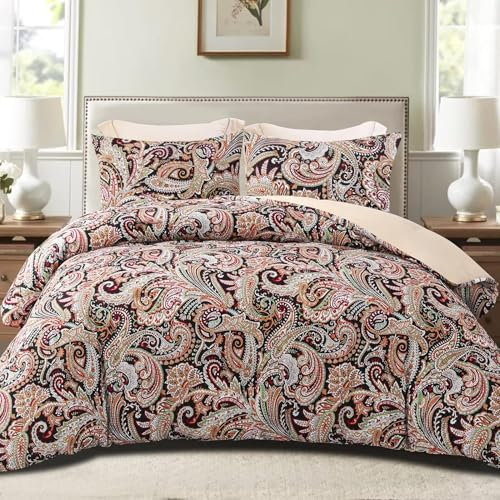 Bettdecke 200x220 Ohne Bezug Nutzbar, Abstrakte Linienmuster Bettdecken Waschbar Ganzjahresdecke Boho 4 Jahreszeiten Steppdecke, Bettzeug Microfaser mit 2 Kissenbezug für Sommer Winter Doppelbett
