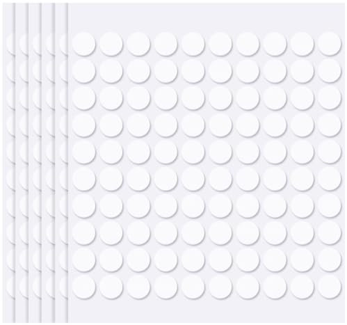 SmallCat 600pcs Foam Dual-Adhesive Dots, Self-Adhesive Mini Foam Dot Circles, Round EVA Tape for Wall Decoration Poster Greeting Cards Birthday Cards Invitation DIY Crafts- White