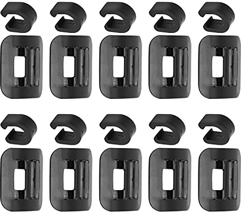 10er-Set Fahrrad-Kabelklemmen, Fahrrad-C-Clips, Klemmen, Gehäuse, Schlauchführung, Fahrrad-Kabelklemmen mit Aufkleber auf der Rückseite für Brems-Umwerfer-Schaltkabel oder