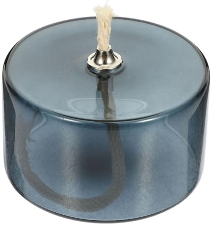 ERINGOGO Kreative Glas-öllampe Mit Metalldocht Kleine Nachfüllbare Öllampe Für Haushalt Hochzeit Und Heimdekoration Stabiles Design Dunkelgrau Multifunktionales Dekoratives Tischlicht