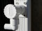 Nouveau - Collecteur d'eau de Pluie - Kit Complet - Fabrication Francaise - Conduits Rectangulaires 60x80 mm - Blanc