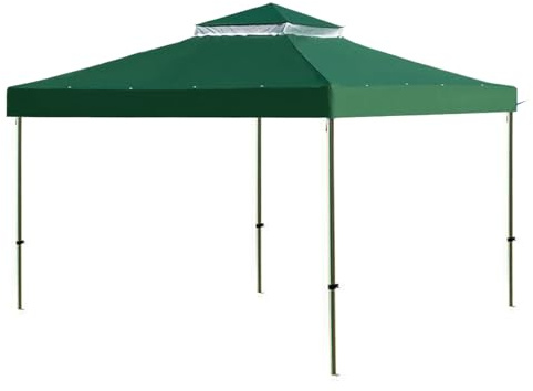 Pavillon-Ersatzdach | Doppelstöckige Pavillon-Dachabdeckung | Hardtop-Dach 3 x 3 m Schatten für Grill, Terrasse, Grill, Outdoor, Hinterhof