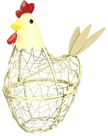 Dickly Farmhouse Egg Basket for Food Storage and Decoration, Yellow