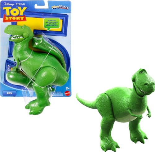 Mattel Disney Pixar Toy Story 5 - Rex il Dinosauro Verde, action figure da 18,5 cm con 8 punti di articolazione, design fedele al film 2026, 3+ anni, JKV17