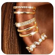 Dochais 3 Stück Ear Cuff Gold Silber Fake Piercing Ohrringe Ohrclips Damen Ohne Ohrlöcher CZ Wrap Funkelnde Runde Huggie Clip Ohrringe Fake Helix Knorpel Earcuffs in Geschenkbox für Mädchen G