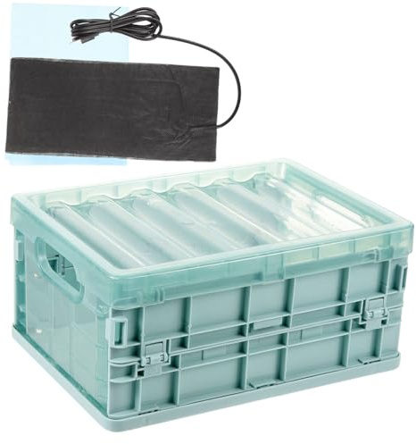 INOOMP Vogelbrutkasten Kunststoff mit Heizmatte Wiederverwendbarer Kleiner Inkubator für Jungvögel und Papageien Aufzuchtbox für Zuhause
