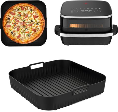 Molde Silicona Freidora Compatible con Moulinex Easy Fry XL Surface AL4018, Moldes Silicona Air Fryer para Tefal Easy Fry XL Surface, Bandeja Silicona Air Fryer Recipiente Air Fryer Accesorios