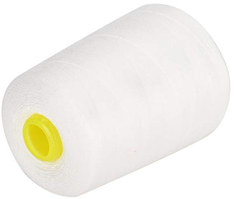 HUSHUI Symaskinstråd 8000 Yards Slitstark Polyester Av Hög Kvalitet för hushålls- och Hantverksprojekt (Vit)