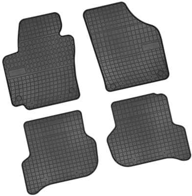 Bär-AfC VW04470 Gummimatten Auto Fußmatten Schwarz, Erhöhter Rand, Set 4-teilig, Passgenau für Volkswagen VW Golf Plus & Crossgolf Baujahr 2007 bis 2014