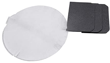 vhbw 3X Kohle-Filter, 6X Papierfilter, 3X Fettfilter kompatibel mit DeLonghi D28 Serie Fritteuse - 12-TLG. Filter-Set