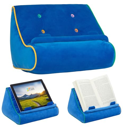 Book Couch iPad Ständer | Tablet Ständer | Buchhalter | Lesekissen | Lesen im Bett zu Hause | Tablet Knietruhe Kissen | Lustige Neuheit Geschenkidee für Leser, Buchliebhaber | Weiches Lesekissen, Buchhalter mit Taschen zur Aufbewahrung, geeignet für eReader/iPad/Kindle oder Galaxy-Geräte